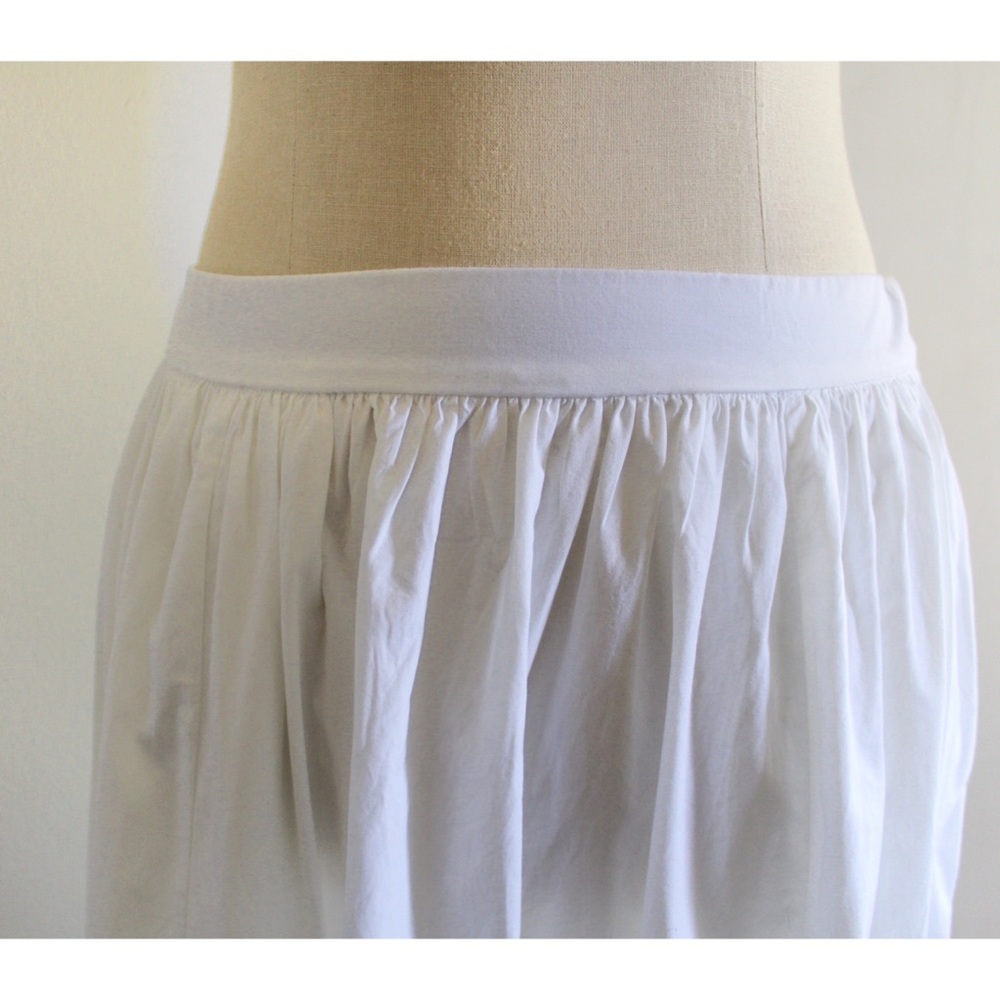 J.Crew NWT Bloggers Favorite Contrast-Stitch Midi Skirt in size 4 27 White - Picture 4 of 12